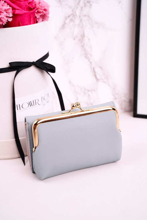 Średni Portfel Damski Zapinany Na Bigiel MILANO Niebieski