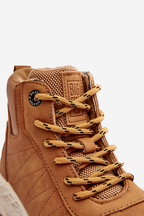 Buty Trekkingowe Trapery Ocieplane Dziecięce Camel Big Star MM374202