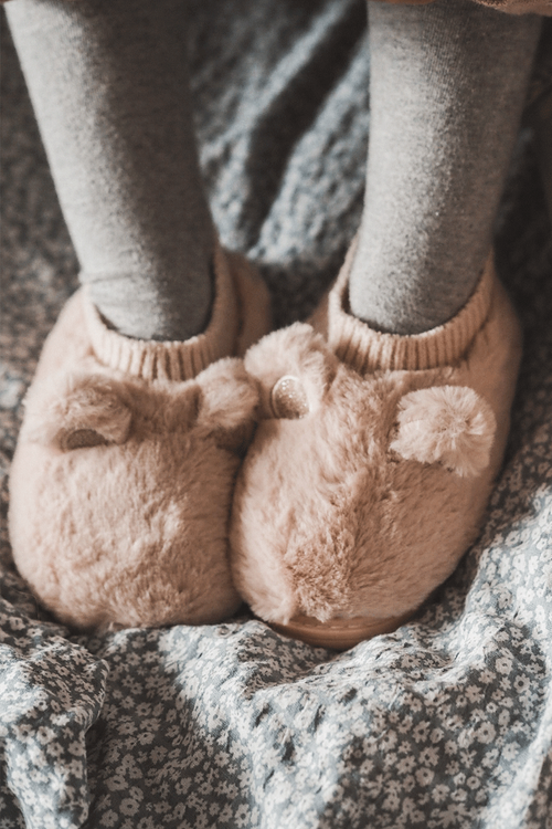 Papcie Ocieplane Ze Ściągaczem Jasnoróżowe Dessi