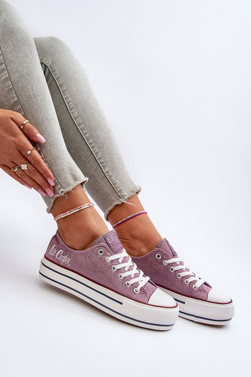 Trampki Damskie Na Grubej Podeszwie Lee Cooper LCW-24-31-2219 Fioletowe