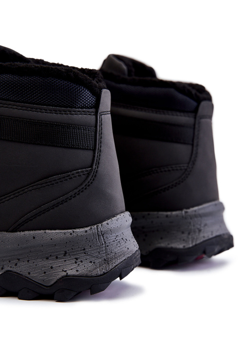 Męskie Ocieplane Buty Trekkingowe Cross Jeans KK1R4027C Czarne