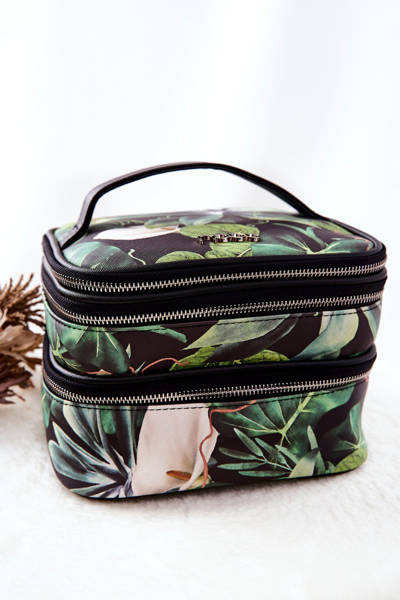 Duża Kosmetyczka Liście NOBO L0020-CM08 Czarna