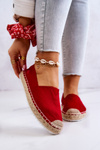 Espadryle Na Plecionej Podeszwie Big Star HH274494 Czerwone