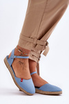 Damskie Espadryle Na Platformie Big Star FF274532 Niebieskie