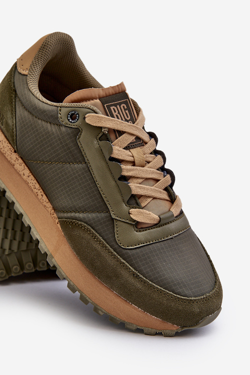 Sneakersy Męskie Memory Foam System Big Star NN174325 Khaki