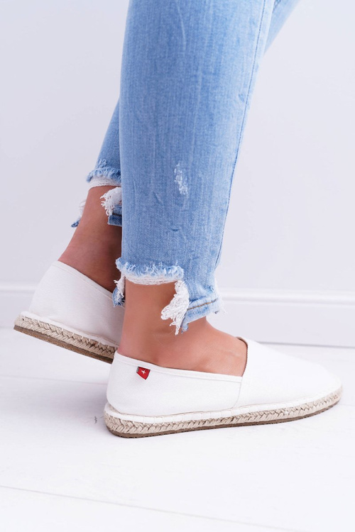 Espadryle Damskie Pleciona Podeszwa Białe Big Star DD274A148