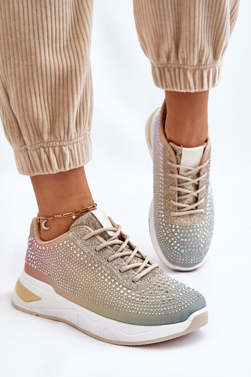 Damskie Sneakersy Z Cyrkoniami Multikolor Raiden