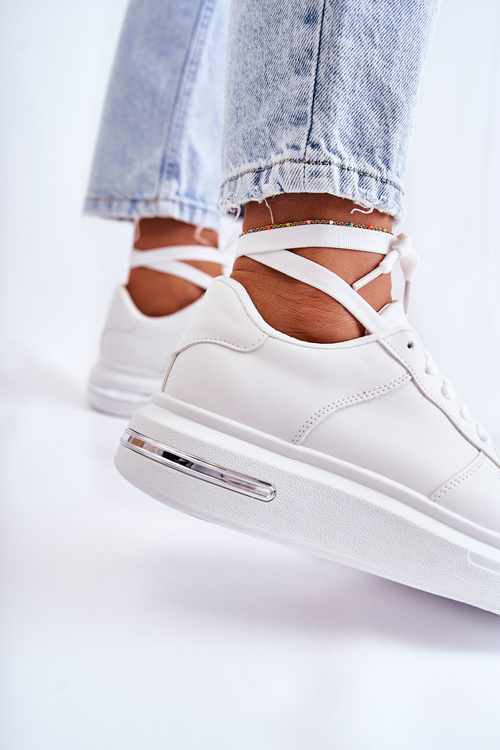 Klasyczne Skórzane Buty Sportowe Białe Jennys