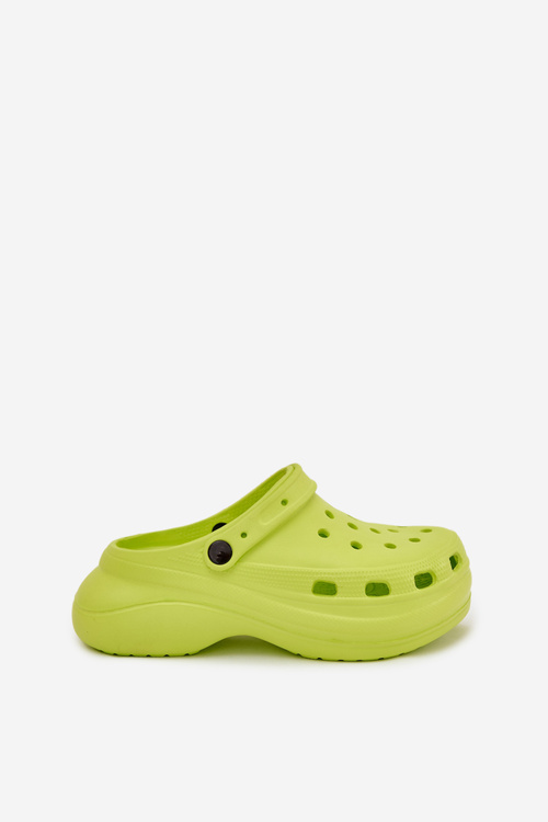 Damskie Piankowe Klapki Limonkowe Elisra