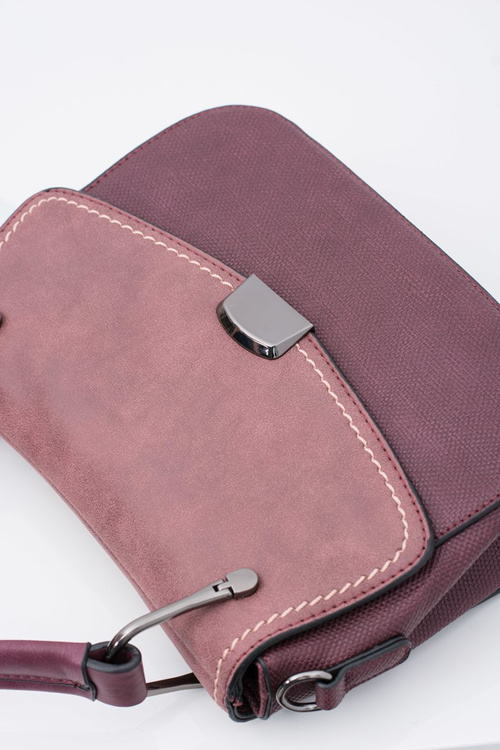 Bordowa Torebka Damska Kuferek