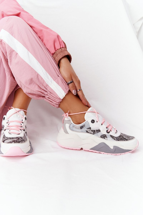 Damskie Sportowe Buty Memory Foam Big Star HH274326 Białe