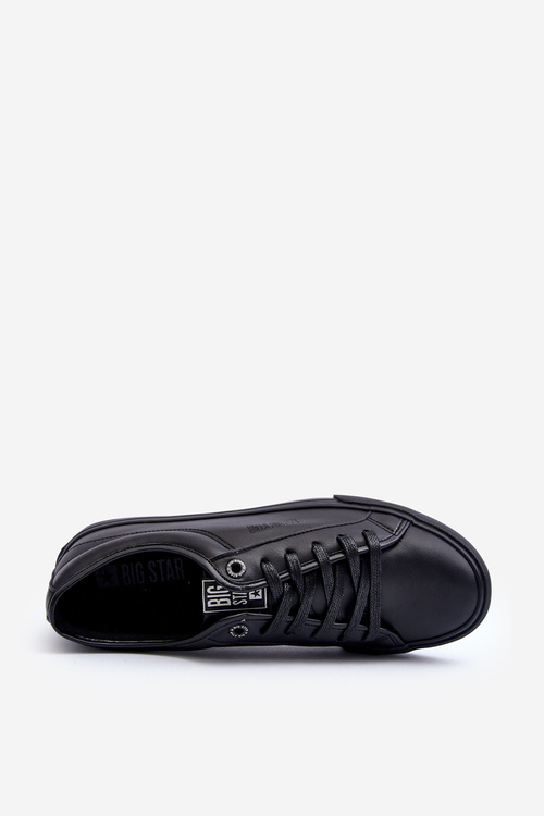 Męskie Trampki Z Eko Skóry Czarne Big Star JJ174234