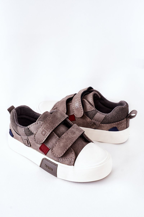 Dziecięce Trampki Na Rzepy Big Star II374018 Szare