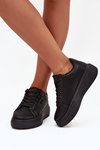 Sneakersy Damskie Na Platformie Big Star SS274244 Czarne