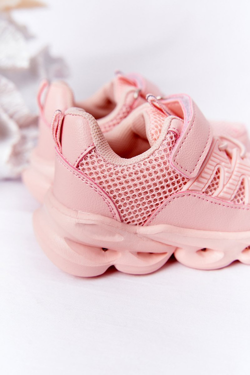 Dziecięce Sneakersy Ze Świecącą Podeszwą LED Różowe So Cool!