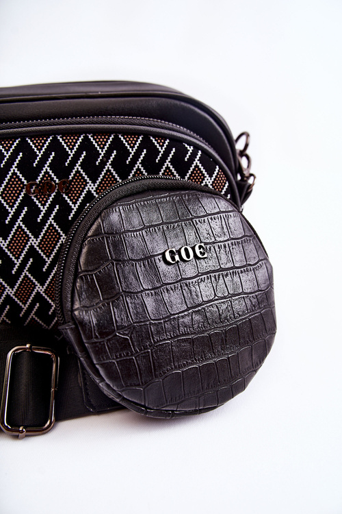 Damska Torebka Listonoszka 3w1 GOE ZNJ031 Czarna