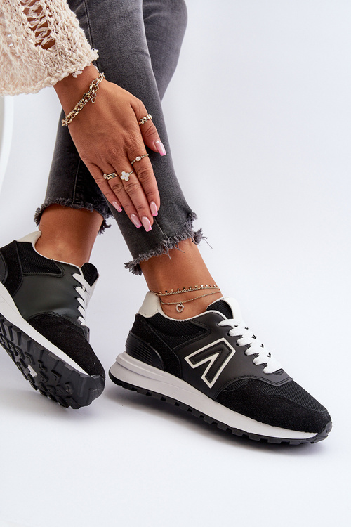 Damskie Sneakersy Buty Sportowe Czarne Daisee