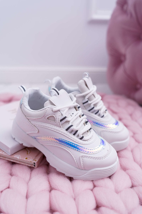 Obuwie Sportowe Dziecięce Młodzieżowe Białe Miracle