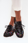 Lakierowane Półbuty Z Naturalnej Skóry Ze Wzorem Artiker 57C0174 Czarne