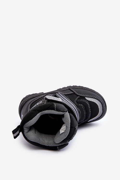 Dziecięce Ocieplane Śniegowce Na Rzepy Czarne Big Star MM374129