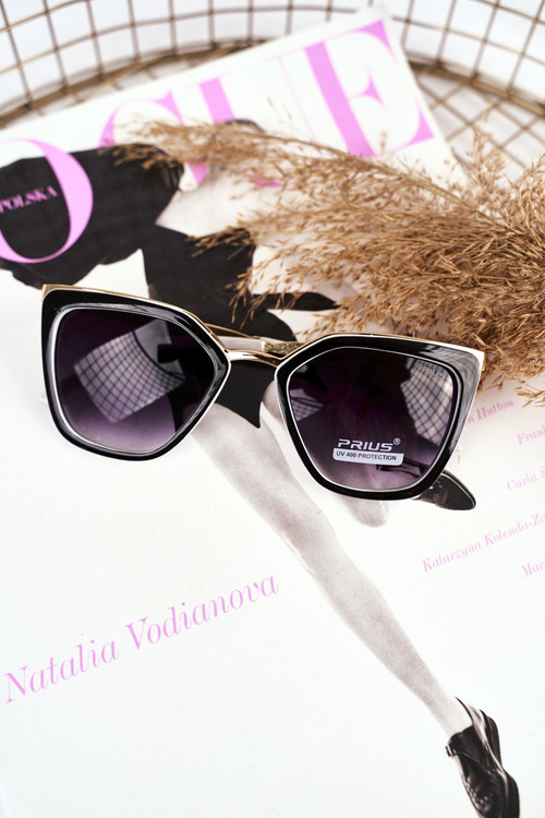 Okulary Przeciwsłoneczne Złote Prius PR-V07 Czarny Gradient