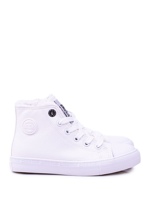 Big Star Dziecięce Wysokie Białe Trampki Sneakersy BB374141