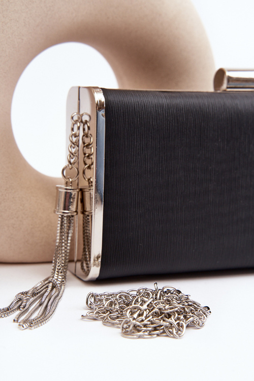 Mała Torebka Wizytowa Z Frędzlem Chionon Czarna