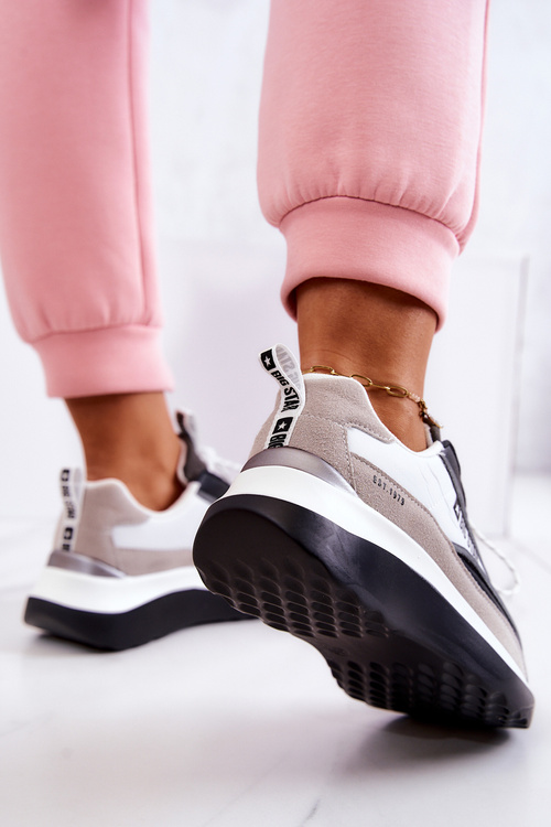 Sportowe Buty Sneakersy Big Star JJ274998 Biało-Czarne