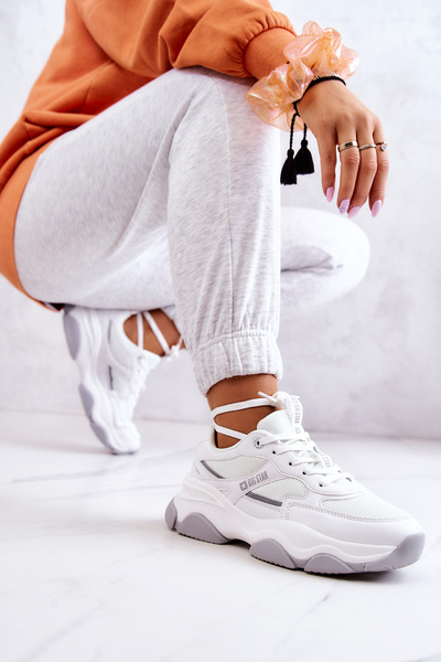 Damskie Sneakersy Buty Sportowe Big Star JJ274579 Białe