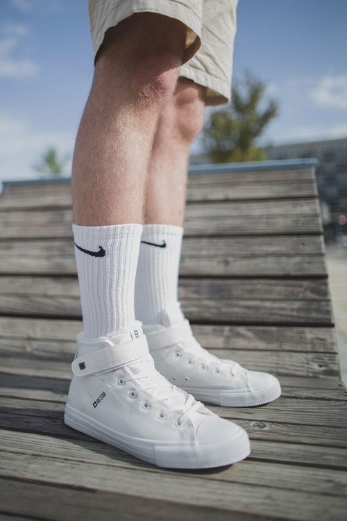 Trampki Męskie Big Star Ocieplane Białe Y174024FW