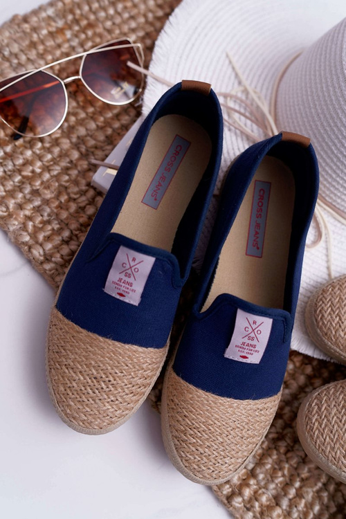 Espadryle Damskie Cross Jeans Granatowe DD2R4046