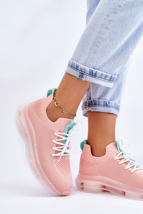 Damskie Wsuwane Skarpetkowe Buty GOE JJ2N4081 Jasnoróżowe