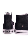Męskie Klasyczne Wysokie Trampki BIG STAR DD174249 Czarne