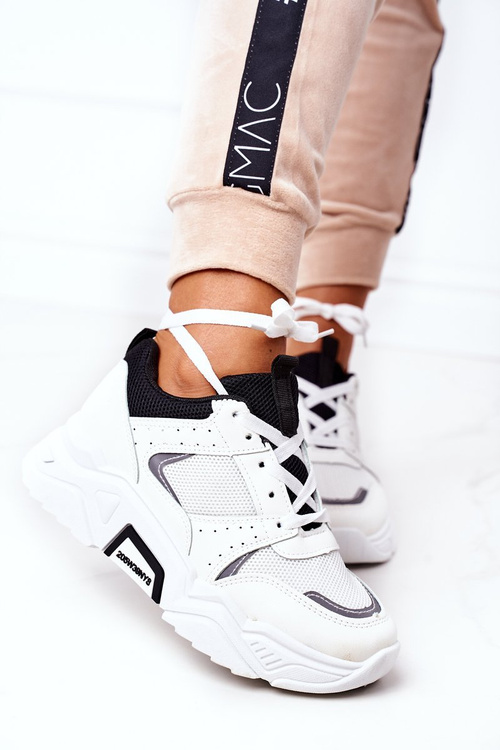 Damskie Sportowe Buty Sneakersy Białe River