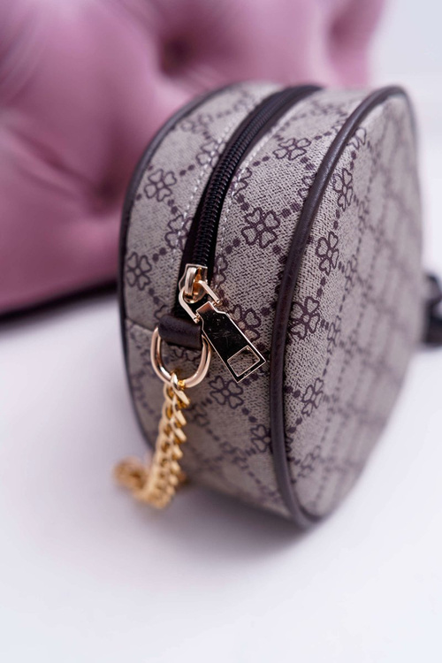 Torebka Kuferek Okrągły Kawowa