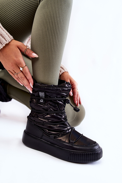 Damskie Ocieplane Śniegowce Big Star KK274193 Czarne