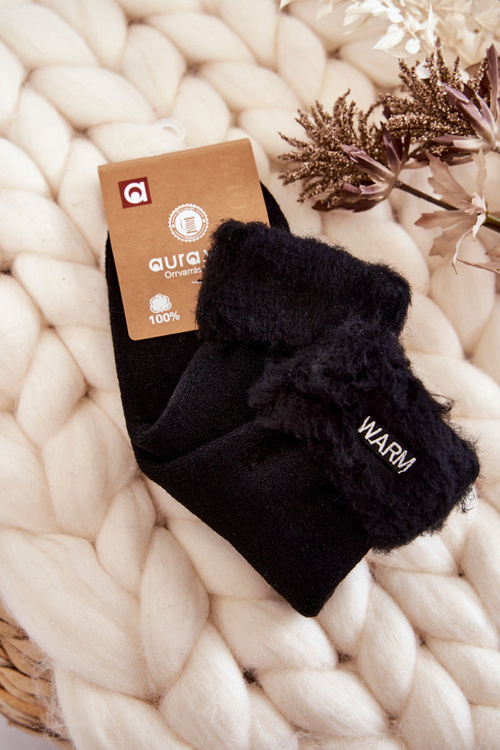 Damskie Ocieplane Skarpetki Czarne Warm