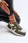 Sneakersy Damskie Z Eko Skóry Zielone Kaimans