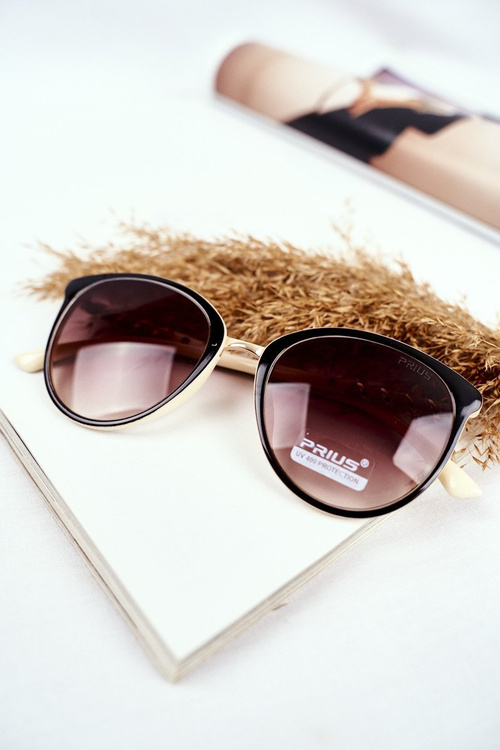 Okulary Przeciwsłoneczne Prius PR-V68 Czarne Beż Gradient