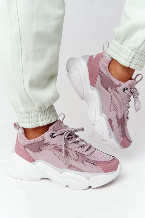 Damskie Sportowe Buty Memory Foam Big Star HH274258 Fioletowe