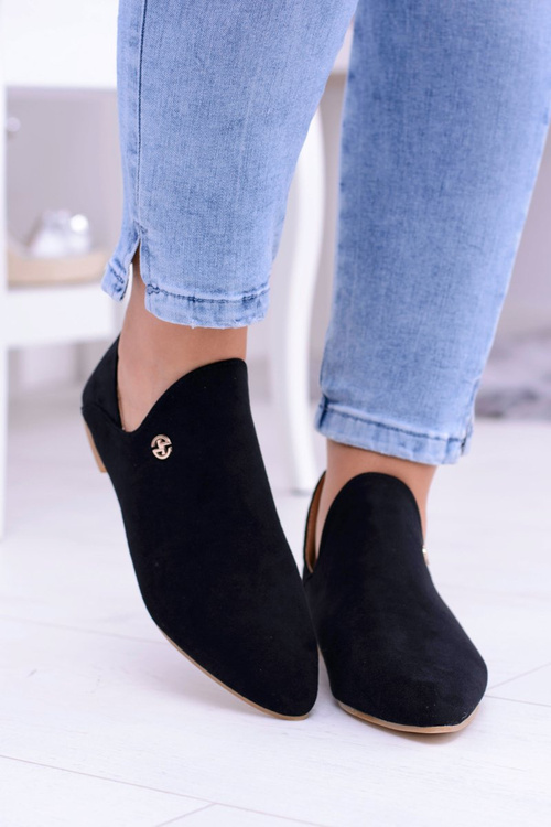 Lu Boo Czarne Botki Z Wycięciami Zamek Chelsea