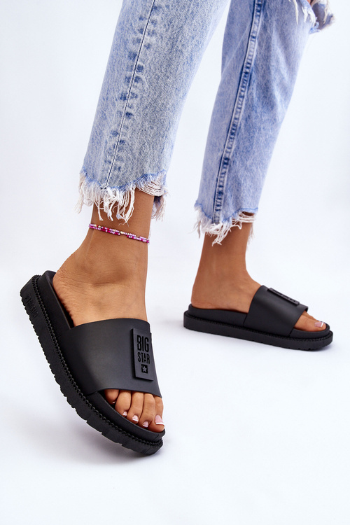 Damskie Klapki Big Star LL274429 Czarne