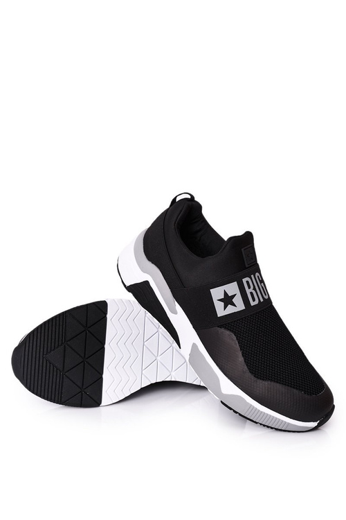 Męskie Sportowe Buty Slip-On Memory Foam Big Star HH174148 Czarne