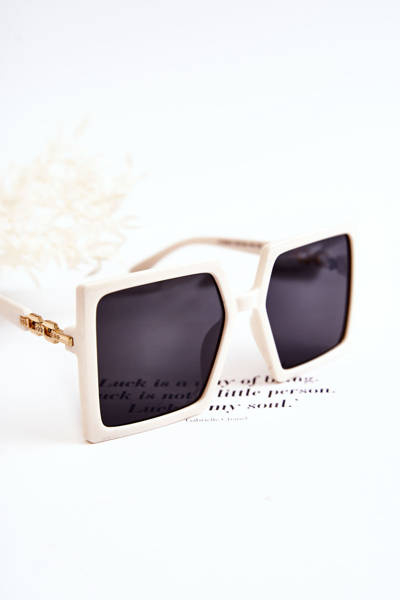 Duże Okulary Przeciwsłoneczne Kwadratowe V130043 Białe