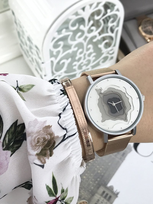 Damski Zegarek Michael John Cratos Różowe Złoto