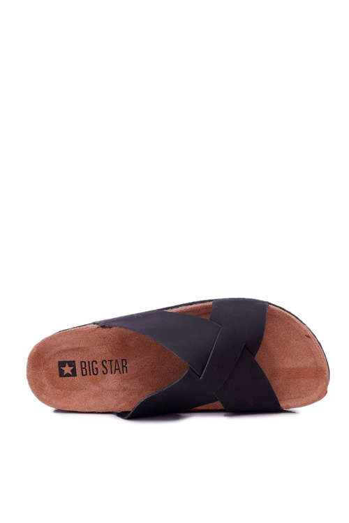 Klapki Męskie Big Star Czarne DD174603