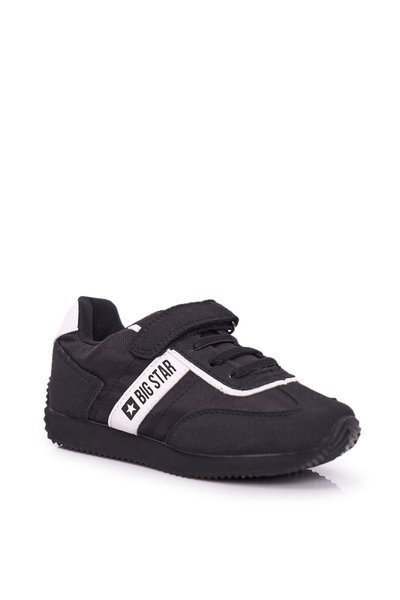 Sportowe Buty Dziecięce Big Star Na Rzepy Czarne FF374134