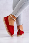 Espadryle Na Plecionej Podeszwie Big Star HH274494 Czerwone