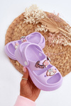Lekkie Piankowe Klapki Dziecięce Z Ozdobami Fioletowe Ifrana