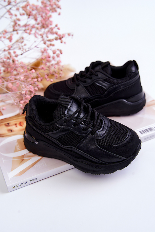 Dziecięce Sportowe Buty Sneakersy Czarne Kizzie